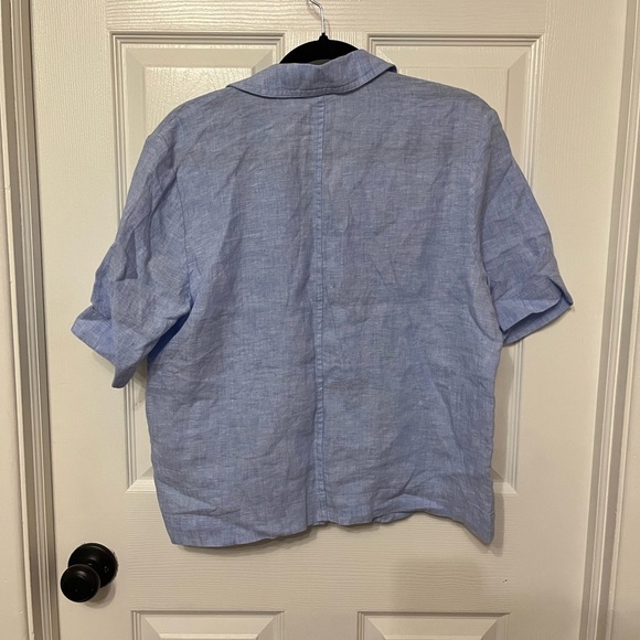 Everlane The Linen Workwear Shirt size small blue - Picture 7 of 7